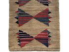 Antique Native American Nez Perce Woven Multicolor Corn Husk Flat Bag