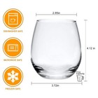 Stemless Wine Glasses Set Of 12 16 Oz Stemless Wine Glass Cups clear Christma   