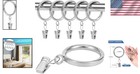 Elegant Satin Nickel Curtain Rings Set Of 42 - Easy Install 1 5    Inner Diameter