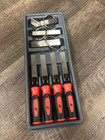 Snap On 82 Pc Feeler Gauge Blade Set Electric Orange Soft Grip Handles Fb336