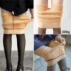Women s Fleece Lined Stretch Thermal Fake Transparent Leggings Warm Pants Cozy