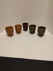 Vintage 1970s Japenese Stacking Ceramic Mugs  5 Pieces  Mid-century Modern