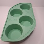 Suvie Silicone Egg Tray Green 4 Cavity Egg Cup Cooker New