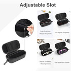 Double Eyeglasses Case With Adjustable Slots  Eva Hard-shell  Dual Glasses Sungl