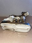 Vintage Boxer Dog With Puppies Porcelain Ceramic Figurine 