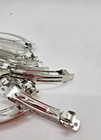 Lot Of 12 Silver French Barrette Hair Clip Blanks 3  Diy Craft Supplies 