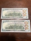 Lot Of 2 Series 2017a  100 Dollar Bills Federal Reserve Note Consecutive