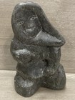 Signed Canada Eskimo Art Inuit Stone Carved Signed    dj    19658