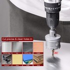 16pc Metal Hole Saw Kit Carbide Cutter Drill Bit 9 16  To 2-1 8  Dia For Cutting