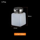 5 Pack 4 Oz 120ml Alcohol Push Down Pump Dispenser Bottle Press White