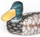Rare Vtg Wooden Full Size Hand Carved Painted Drake Mallard Duck Decoy Glass Eye