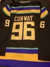 Charlie Conway Disney Mighty Ducks  96  Vtg Movie Ice Hockey Jersey Xl Black 