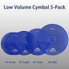 5-piece Low Volume Cymbal Set With Bag - 14  Hi-hat 16  Crash 20  Ride
