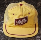 Vintage 1960 s Schlitz Beer Yellow Embroidered Patch Hat - Made In Usa - Nwot     
