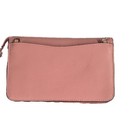 Kate Spade New York Pink Pebbled Zip Wristlet Wallet Clutch  Logo Zipper