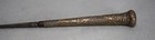 Victorian Era Sterling Hand Hammered   Engraved Floral Design Parosol Handle