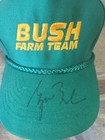 President George W  Bush Signed Bush Farm Team Campaign Rope Hat Snapback