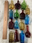 15 Vintage Mini Assorted Wheaton Etc  Glass Bottles Medicine Red Amber Blue  d2 
