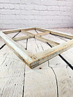 Antique 4-pane Wood Window Frame Sash 20x24 Farmhouse Decor Shabby Chippy White