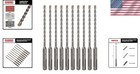 Efficient 3 16  X 6  Sds Plus Rotary Hammer Drill Bits - 10 Pack Of Durability