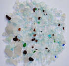 1 040 Pcs  Original Surf Tumbled Sea Glass Mixed Colors Clr   Blues 1 4  To 2 