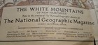 Vintage 1937 White Mountains Of New Hampshire Map National Geographic Society