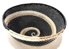Vintage Telephone Wire Basket Zulu African Copper Silver Handmade Antique Bowl