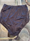 Vtg Vanity Fair Sheer Black Nylon High Waist Granny Panties Size 5 Nos