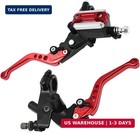 7 8   22mm Universal Motorcycle Brake Lever Clutch Master Cylinder Lever Set Res