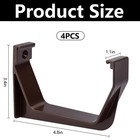 Rubii 4 Pcs 5  W Exterior Gutter Support  Weatherproof Abs 4 Pcs-brown