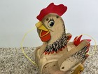 Vintage Fisher-price    the Cackling Hen    Wooden Pull Toy  120 