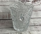 Vintage Cut Glass 5 5  Czechoslovakia Ice Bucket Clear