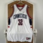 Vtg Uconn Jersey Mens Xl White Nike University Of Connecticut Huskies  32 Retro