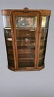 Glass Display Case     Antique Wooden Showcase Cabinet