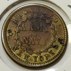 1863 Patriotic Civil War Merchant Token - Some Damage   priced To Sell  