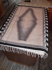 Vintage Navajo Style Fringed Mexico Rug 42x30