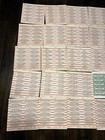 Large Lot Of 250 Original Jukebox Record Title Strips - 25 Sheets Of 10  471