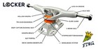 Grind King Locker 8 0 8 25 8 5 8 75 9 25 9 5 Orange Skateboard Trucks Set Of 2