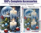 Diamond Art Kits For Adults  Christmas Candles Painting White 