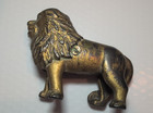 Antique 1910 Cast Iron Arcade Still Bank Lion W  Tail Right