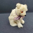 Antique Miniature Real Fur Cream ivory Teddy Bear 3  Tall