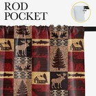 Xing7day Rustic Cabin Blackout Curtains For 42 w X 45 l  pack Of 2   Bears