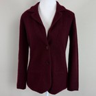 Charter Club 100  Cashmere Burgundy Blazer Sweater Size Small Msrp  279