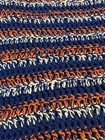 Handmade Crocheted University Of Florida Blue Orange White Afghan Throw 51 x55 