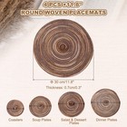 4 Pcs Round Woven Placemats  11 8  Braided Placemat  Gradient Brown