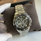 Bulova Marine Star 98b401 Men s Black Dial Stainless Chronograph Quartz Watch