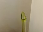 Vintage Mid-century Modern  mcm  Swung Glass Bud Vase Green 15    Tall