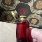 Antique Victorian Ruby Red 10 Sided Cut Glass Perfume Bottle Double-sided Brass