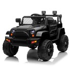 Black 12v Kids Car Power Wheels Ride-on Truck Vehicle W remote Control Led Light