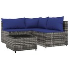 Patio Furniture Outdoor Sofa Sectional Sofa With Cushions Poly Rattan Vidaxl